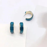 Minimalist C-shaped Resin Earrings Set