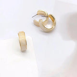 Minimalist C-shaped Resin Earrings Set