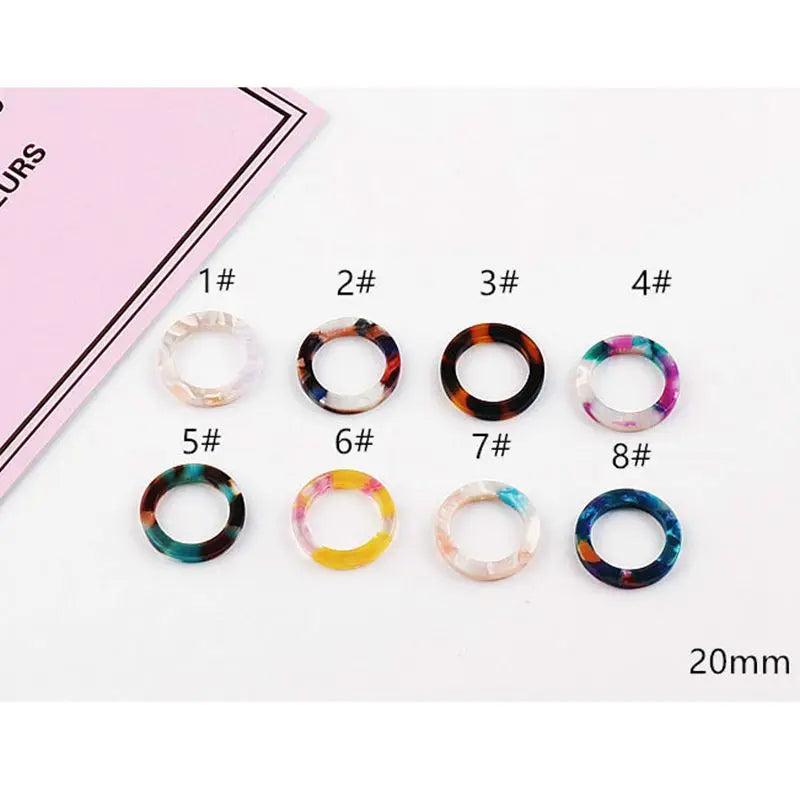Acrylics DIY Earrings Necklace Pendant Circle 10pcs
