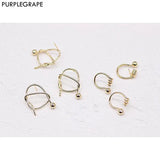 Color-protected Copper Twisted Earrings DIY Jewelry 2pcs
