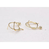 Color-protected Copper Twisted Earrings DIY Jewelry 2pcs