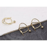 Color-protected Copper Twisted Earrings DIY Jewelry 2pcs