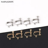 20pcs Pure Copper Large Screw Ear Clips without Pierced Head Screws