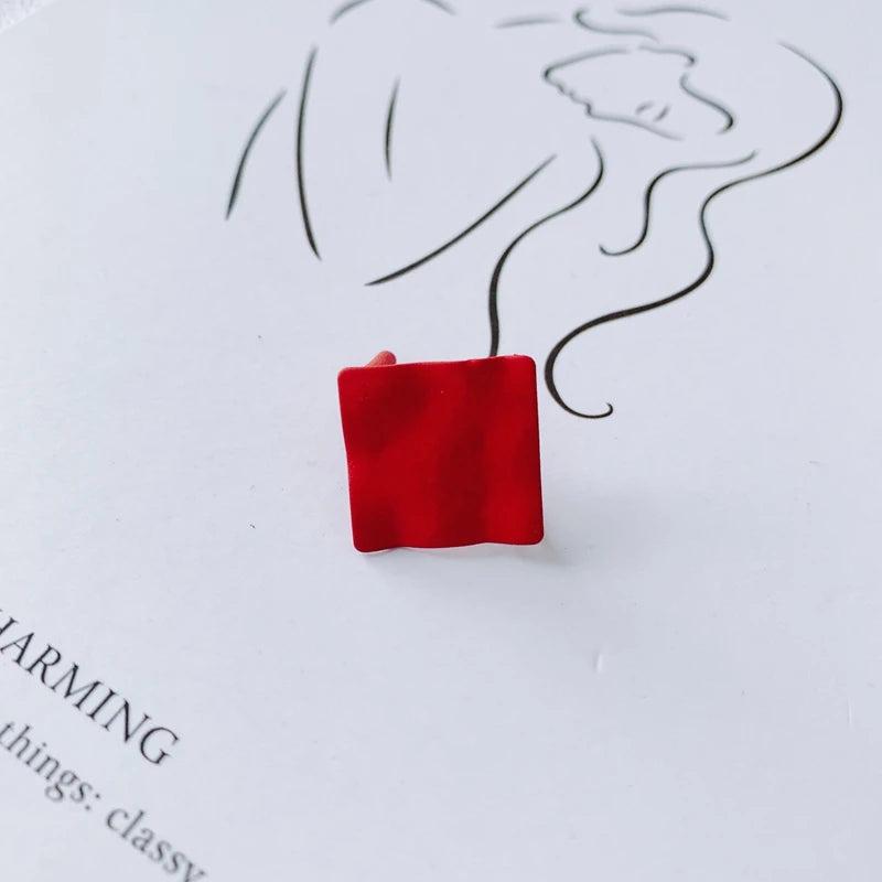DIY Jewelry Iron Spray Square Heart Earrings