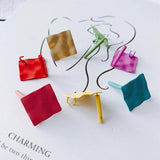 DIY Jewelry Iron Spray Square Heart Earrings