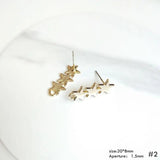 Minimalism Metal Star Love Ear Stud Earrings DIY 8 Pack
