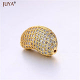 Large CZ Crystal Tube Bean Ball Beads for DIY Jewelry