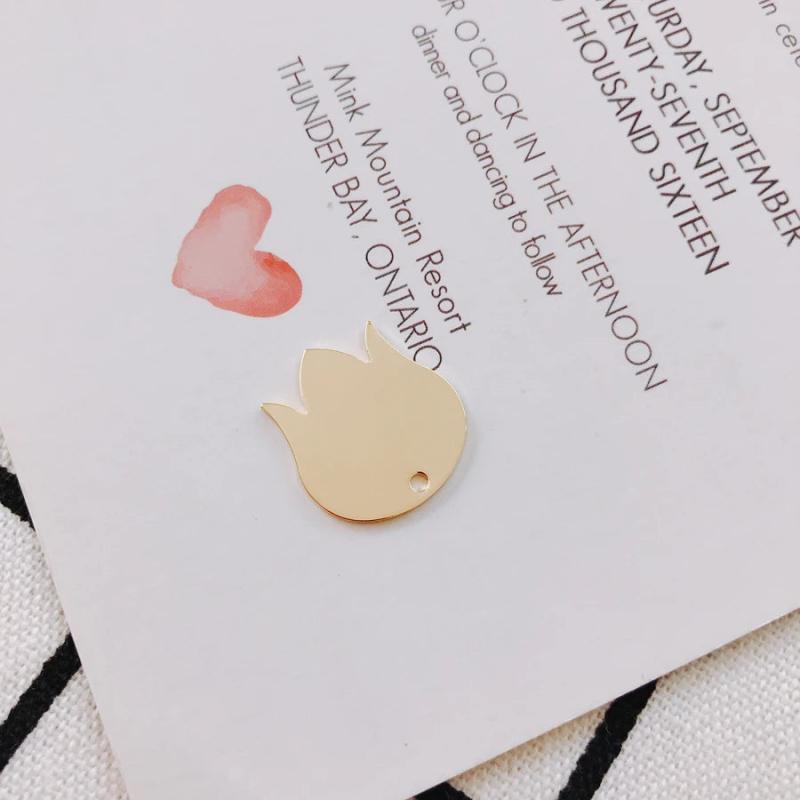 Metal Piece Pendant Earring Necklace Charms DIY Making 10pcs