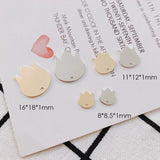 Metal Piece Pendant Earring Necklace Charms DIY Making 10pcs