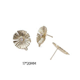 Copper Plated 14K Daisy Zircon Earrings DIY Jewelry Accessory