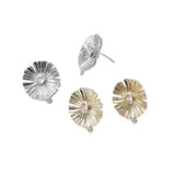 Copper Plated 14K Daisy Zircon Earrings DIY Jewelry Accessory