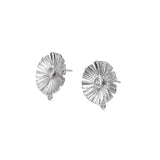 Copper Plated 14K Daisy Zircon Earrings DIY Jewelry Accessory