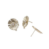 Copper Plated 14K Daisy Zircon Earrings DIY Jewelry Accessory