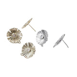 Copper Plated 14K Daisy Zircon Earrings DIY Jewelry Accessory