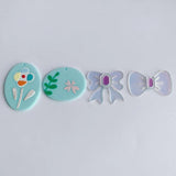 Magic Bow Oval Resin Earrings - DIY Accessories Materials