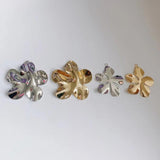 DIY Alloy Electroplating Flower Chip Earrings Accessories