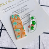 Geometric Acrylic Resin Flower Earrings Accessories
