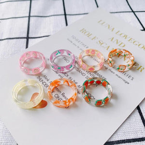DIY Small Fresh Broken Flowers Ring Accessories