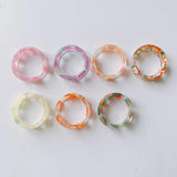 DIY Small Fresh Broken Flowers Ring Accessories
