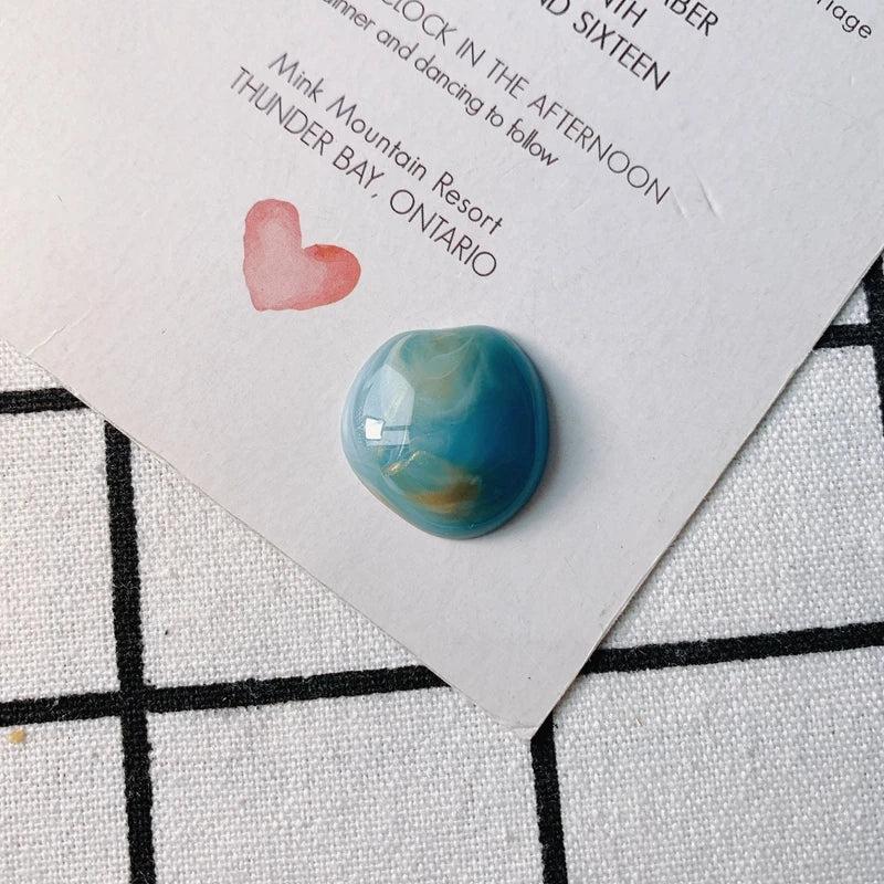 DIY Agate Semi-Circular Ring Face Hair Clip Mosaic Material