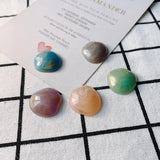 DIY Agate Semi-Circular Ring Face Hair Clip Mosaic Material