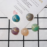 DIY Agate Semi-Circular Ring Face Hair Clip Mosaic Material
