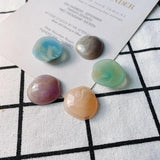 DIY Agate Semi-Circular Ring Face Hair Clip Mosaic Material