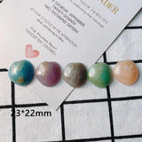 DIY Agate Semi-Circular Ring Face Hair Clip Mosaic Material