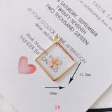 4 Resin Peach Heart Pendant Shell Broken End Floret Earrings Material