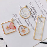 4 Resin Peach Heart Pendant Shell Broken End Floret Earrings Material