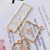 4 Resin Peach Heart Pendant Shell Broken End Floret Earrings Material