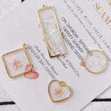 4 Resin Peach Heart Pendant Shell Broken End Floret Earrings Material