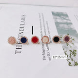 6pcs Alloy Flower Gold Earrings Pendant Accessories
