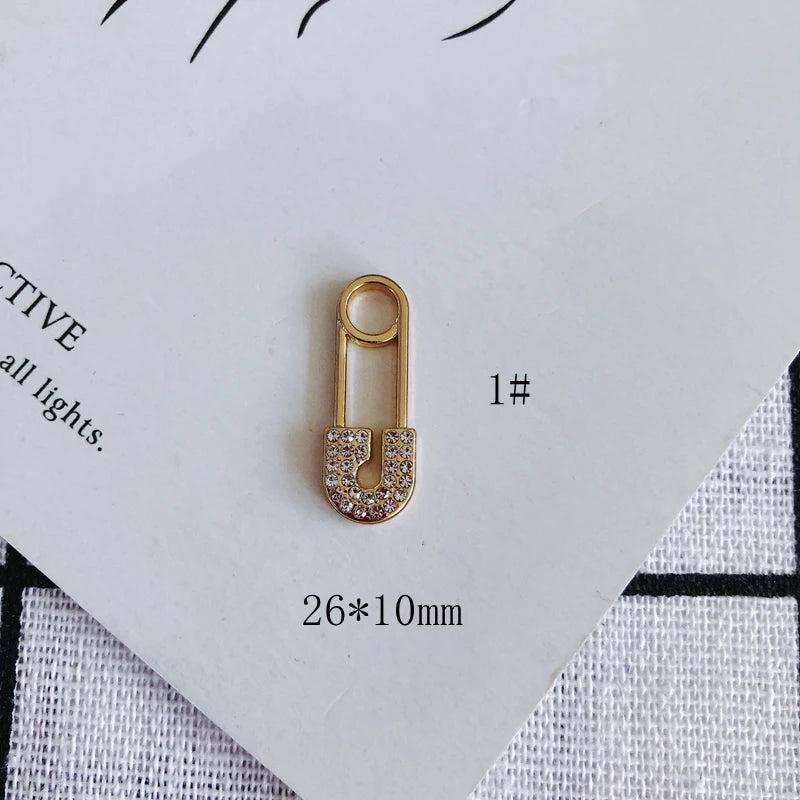 DIY Bear Rose Number Letter Small Pendant Earrings