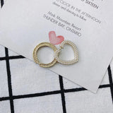 Geometric Love Round Pearl Set Earrings & Pendant