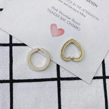 Geometric Love Round Pearl Set Earrings & Pendant