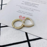 Geometric Love Round Pearl Set Earrings & Pendant