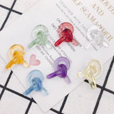 Translucent Resin Earrings Patch Material 4pcs