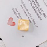 Resin Candy Square Wave Earrings Fittings Patch