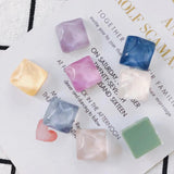 Resin Candy Square Wave Earrings Fittings Patch