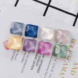 Resin Candy Square Wave Earrings Fittings Patch