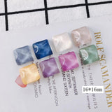 Resin Candy Square Wave Earrings Fittings Patch