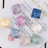 Resin Candy Square Wave Earrings Fittings Patch