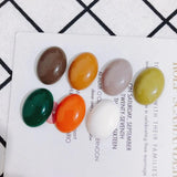 10pcs Oval Patch Earring Material for DIY Accessories