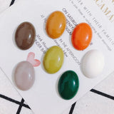 10pcs Oval Patch Earring Material for DIY Accessories