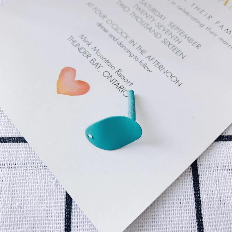 Geometric Earrings Iron Paint DIY Accessories