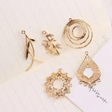 18K Copper Plated Dream Catcher Earrings Necklace Pendant DIY Jewelry