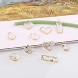 Resin Shell Drop Earrings Handmade Pendant