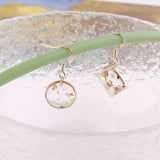 Resin Shell Drop Earrings Handmade Pendant