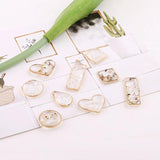 Resin Shell Drop Earrings Handmade Pendant